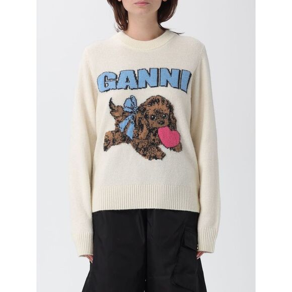 Ganni Sweater Woman White - Picture 1 of 4